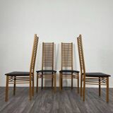 Ladder Back Dining Chairs, Italy, 1980, Set of 4