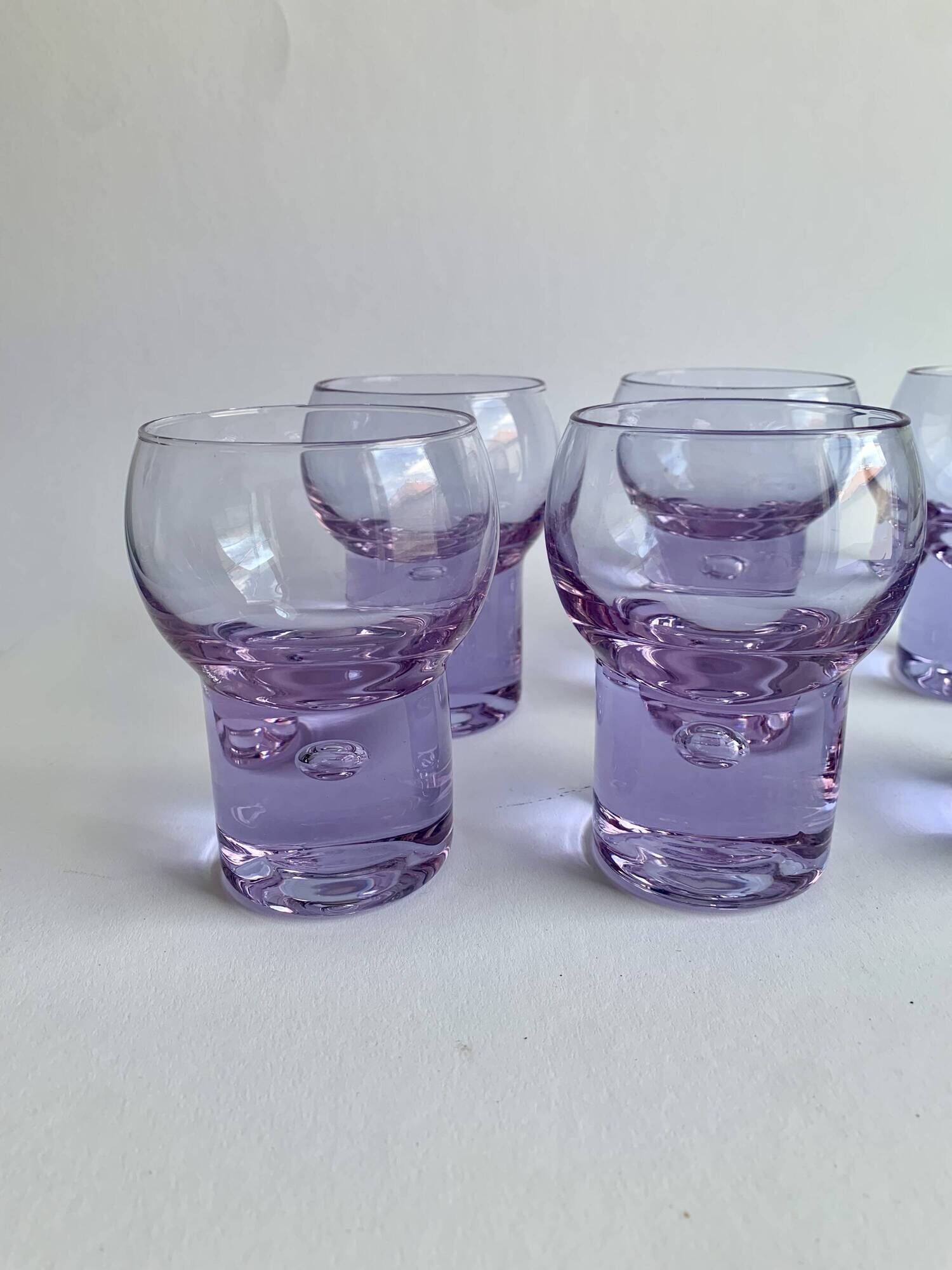 Set of 6 Alexandrit glasses designed by Sergio Asti for Arnolfo di Cambio,