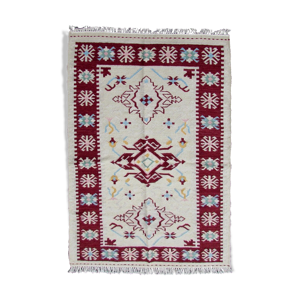 Tapis indien dhurri fait main 121cm x 189cm 1970