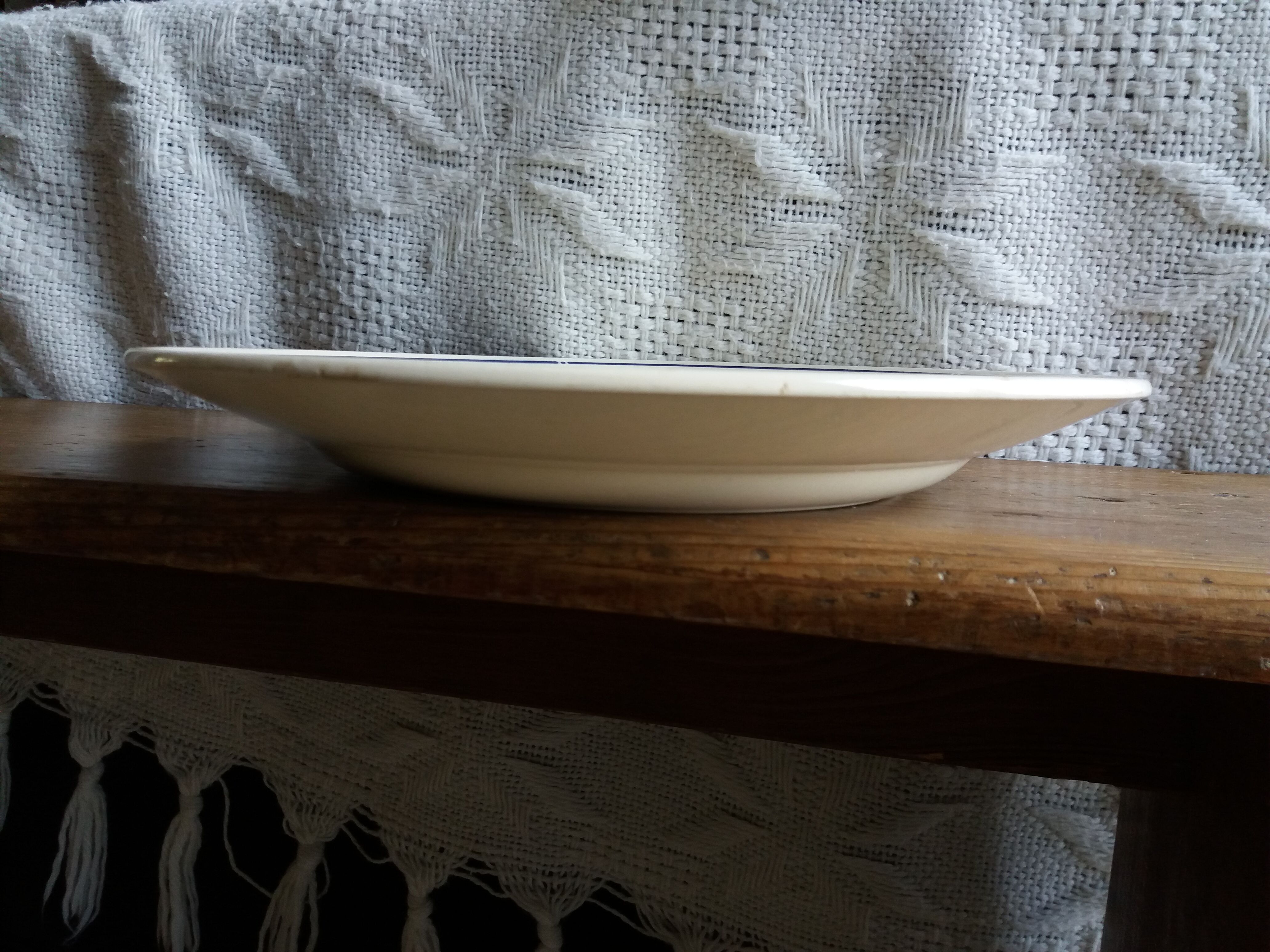 Faience dish Badonviller model Bagatelle Art Deco decoration early 20th