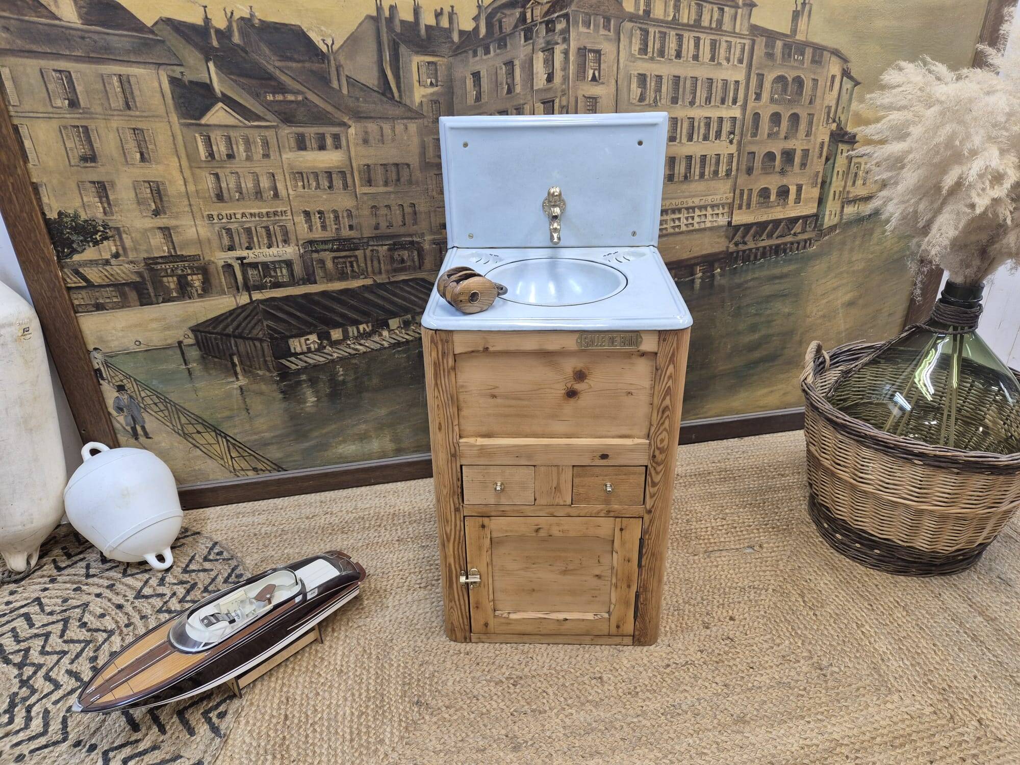 Old marine washstand