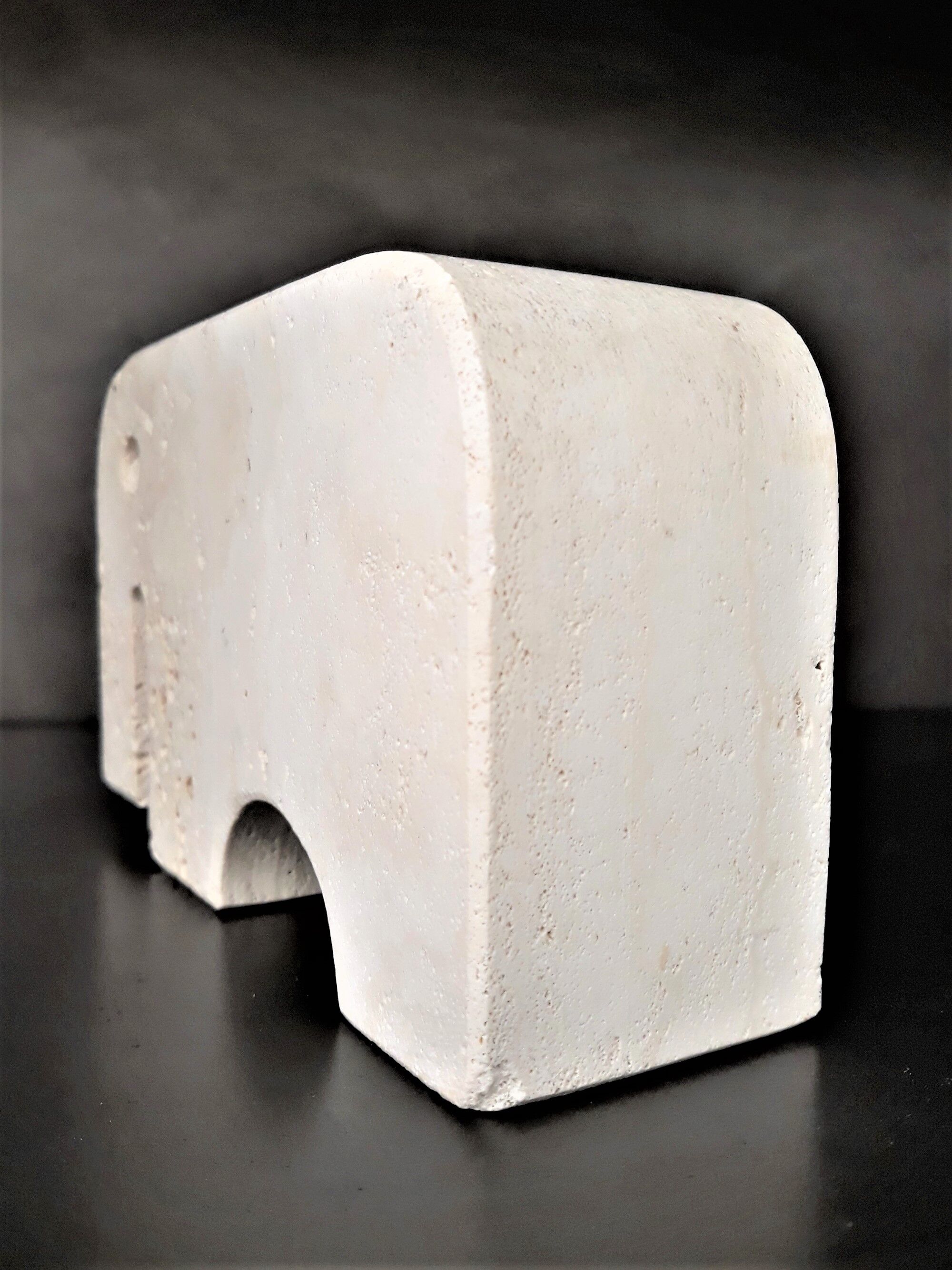 Pair of travertine bookends Fratelli Mannelli, 1970