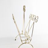Golden wire magazine rack 1960