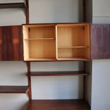 Modular rosewood wall bookcase by Thygesen and Sorensen for Hg Furniture, 1960