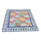 Retro colorful fleece bedspread