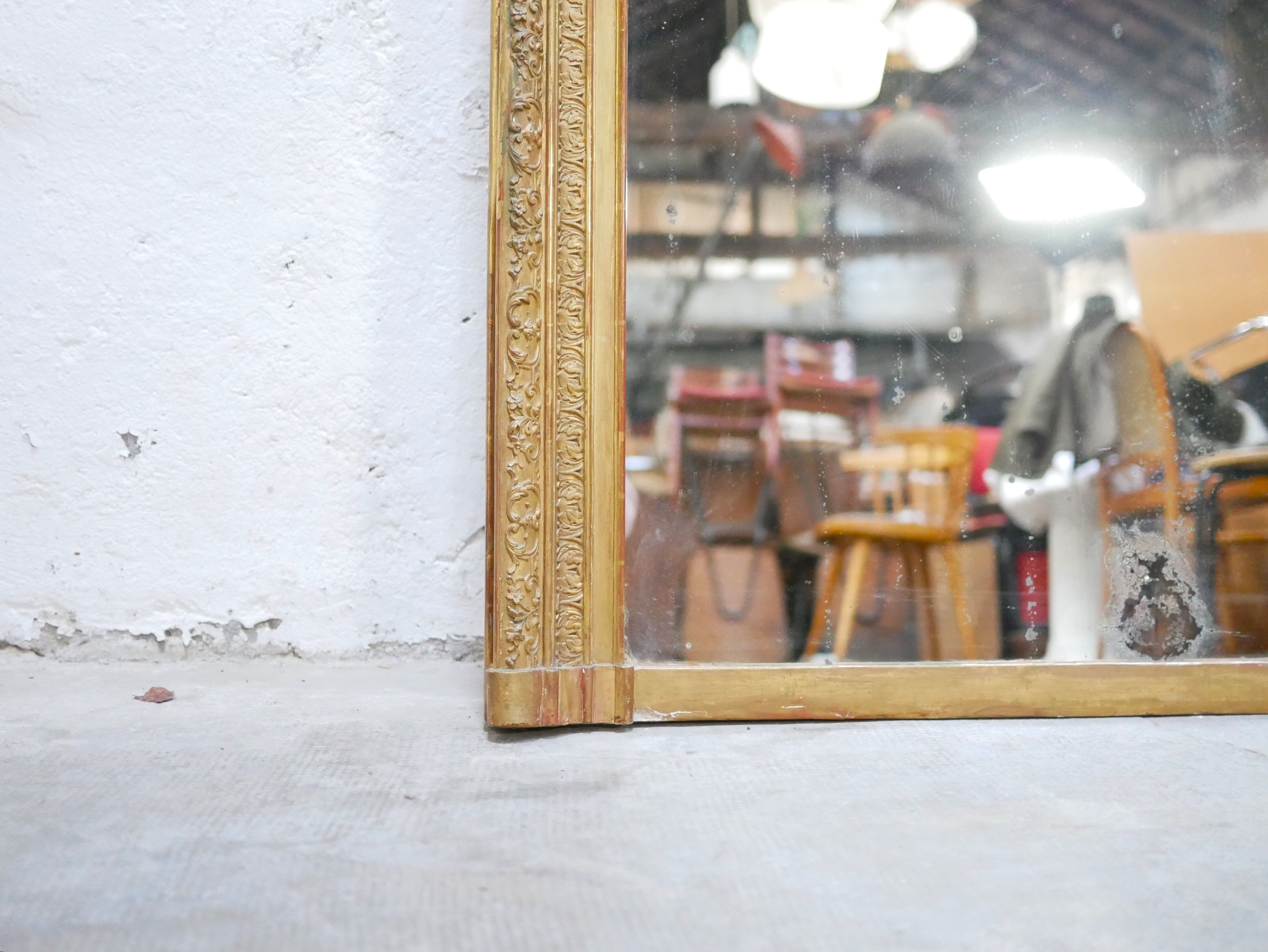 Old rectangular mirror Napoleon III 153cm x 107cm