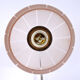 Art deco chrome and pink glass table light