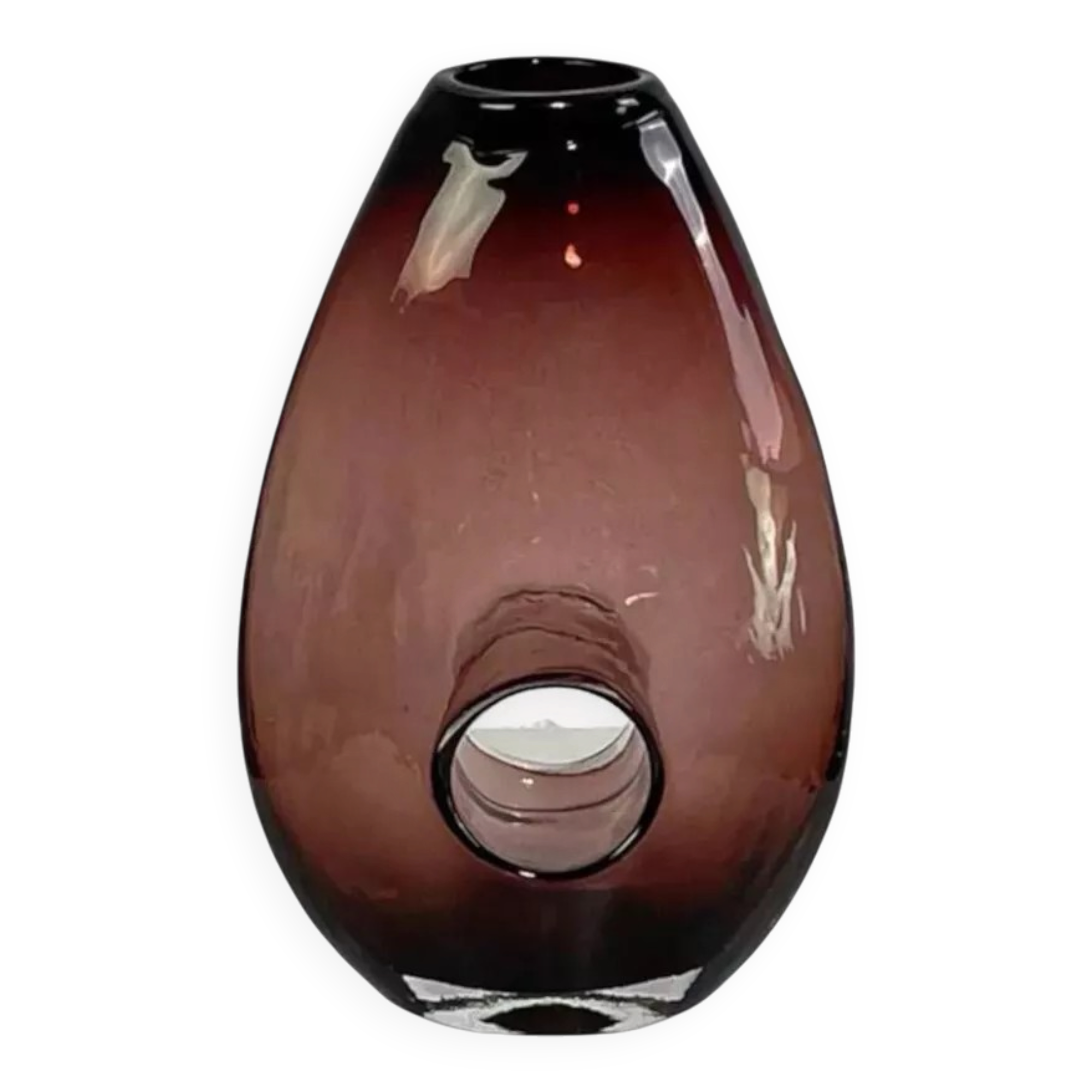 Vase en verre violine