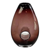 Violet glass vase