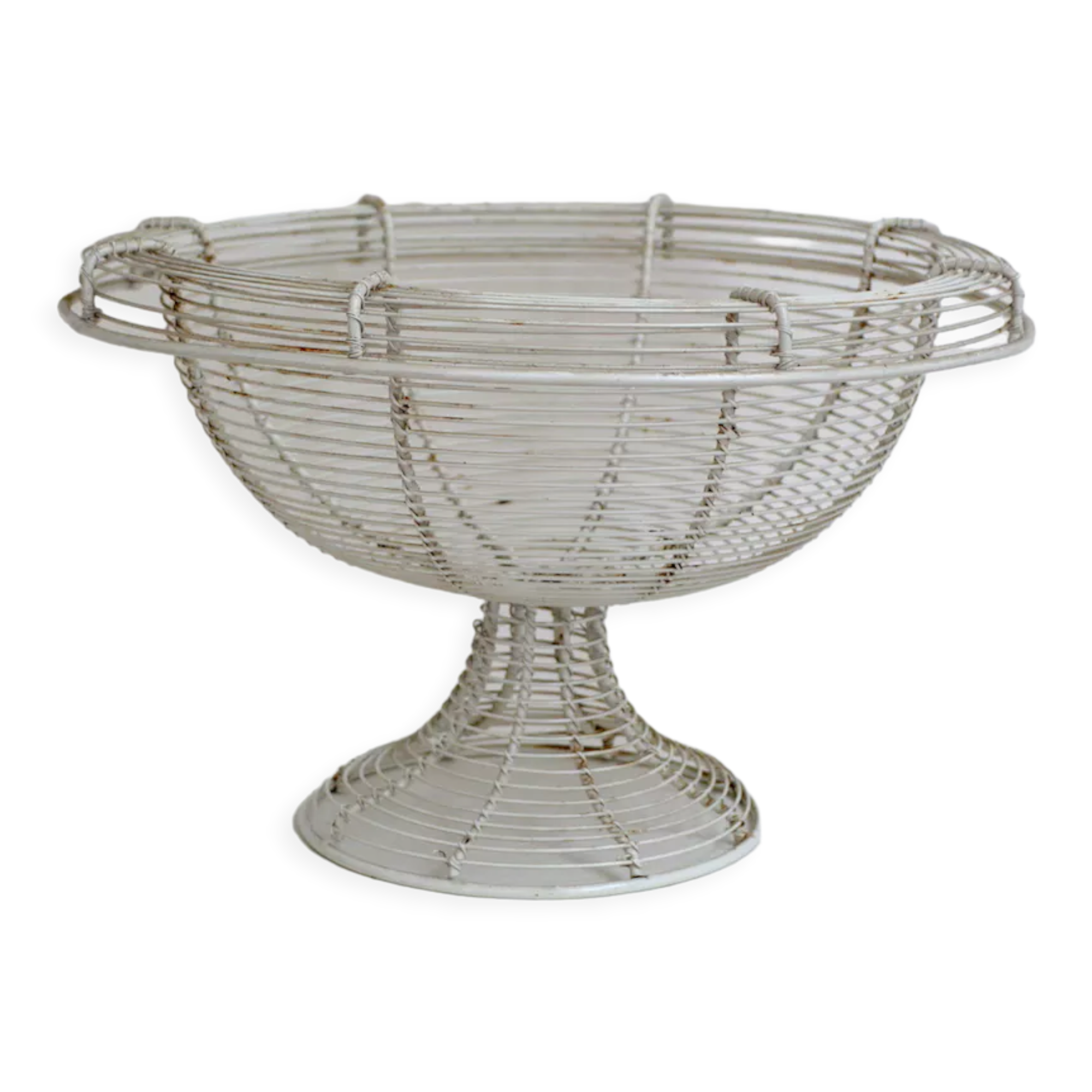 Vintage braided wire fruit basket