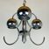 Vintage mid-century eye pendant lamp, Silver, Italy, 1970s