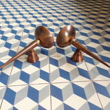 Pair of torch sconces