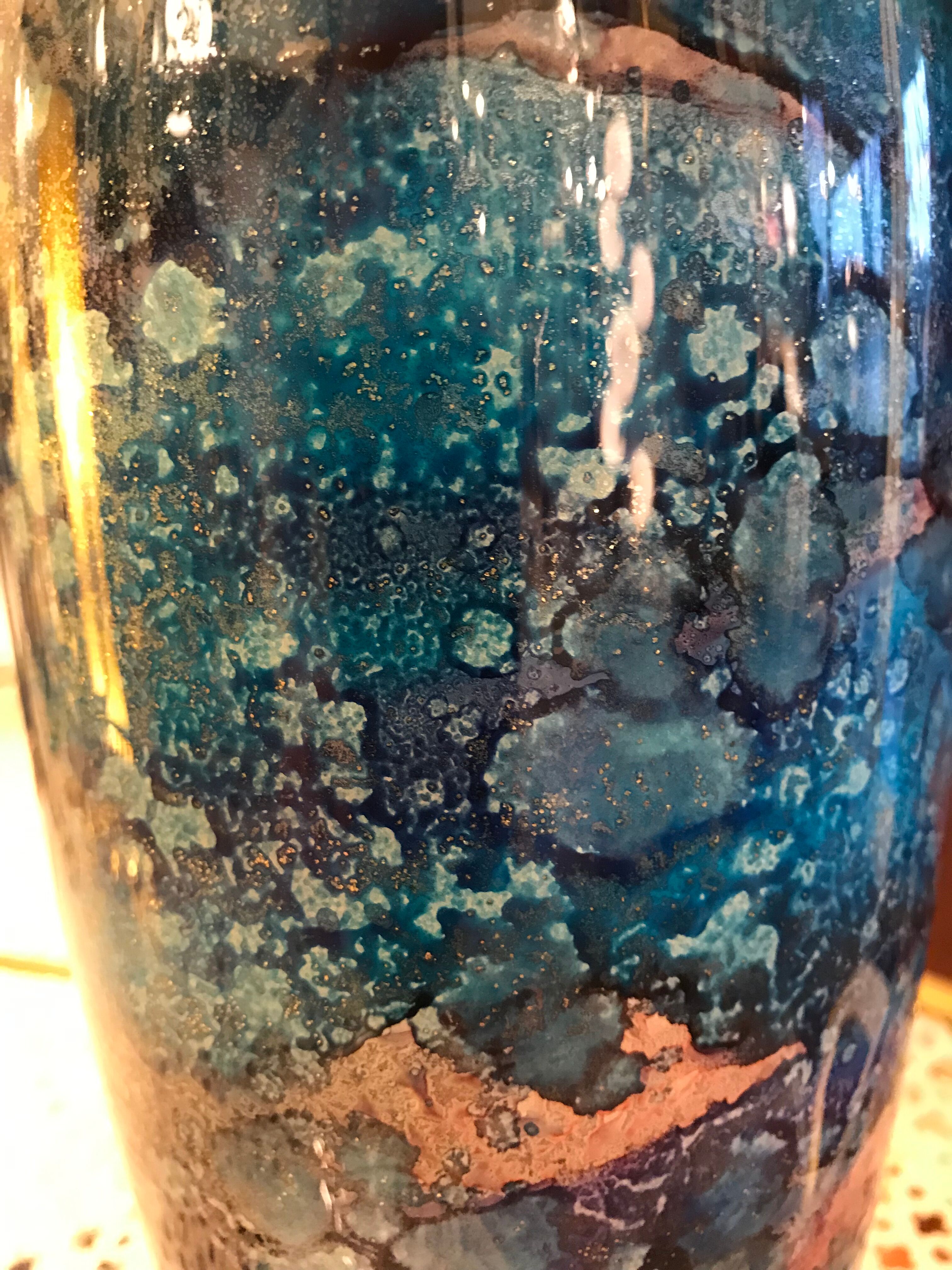 Jean-Noël Bouillet painted table lamp