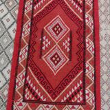 Berber red carpet handmade in pure wool