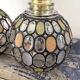Pair of faceted glass globe wall lights