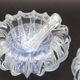 Set of 3 Blue Ercole Barovier "Bullicante" Murano Glass Vase for Barovier &