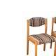 Suite of 4 chairs self beech brass and wool 1960