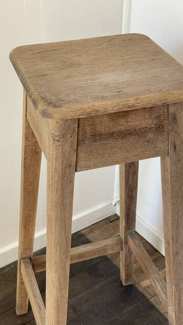 Vintage Oak Workbench Stool