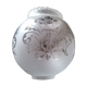 Globe tulip lampshade frosted engraved glass