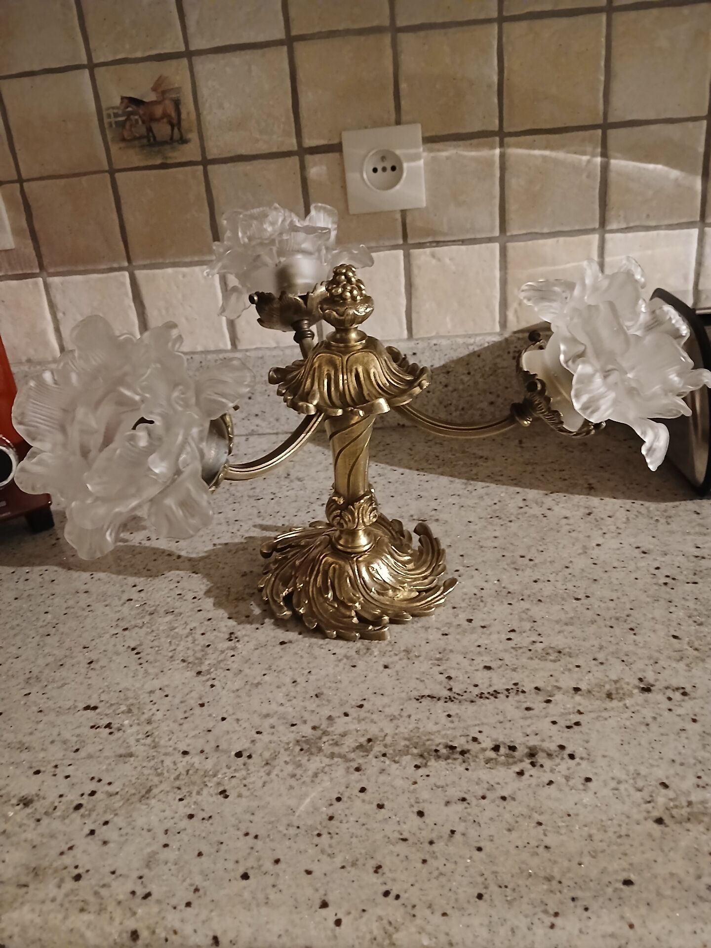 Lustre ancien bronze