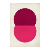 Collage on old paper - loki - pink - signed eawy