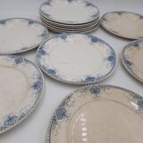 12 assiettes Terre de Fer U&C Sarreguemines