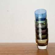 Coloured Space Age shot glasses by Gral, mid-century German, 1960s, set of 5.