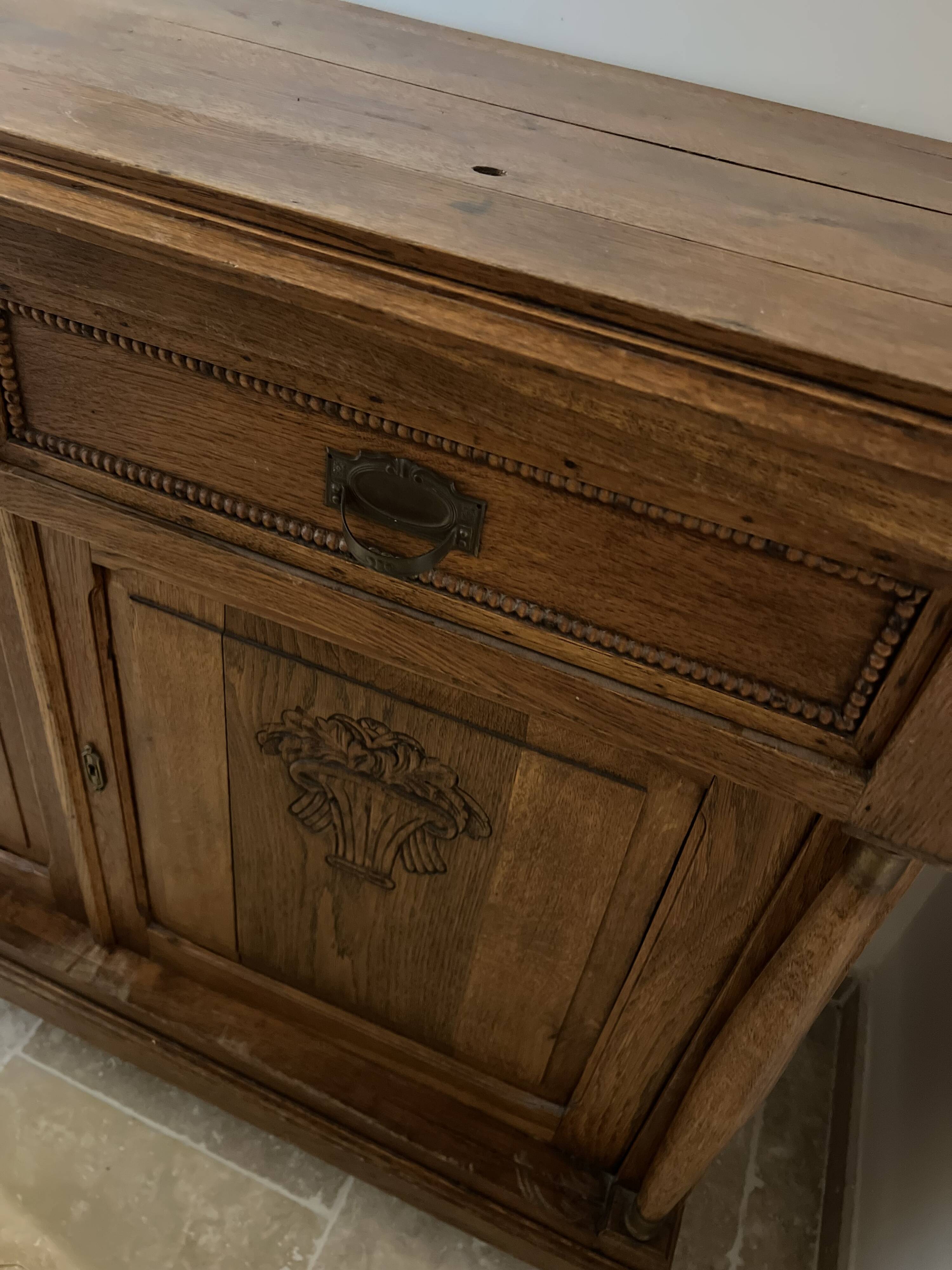 Buffet 18th century louis xiii magnificent wooden storage cabinet