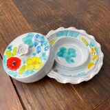Vallauris ceramic corolla butter dish