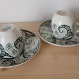 Pair of iron earth cups