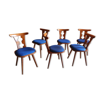 Set of 6 brutalist chairs
