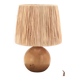 Small ball lamp in light wood, raffia lampshade, 1990s