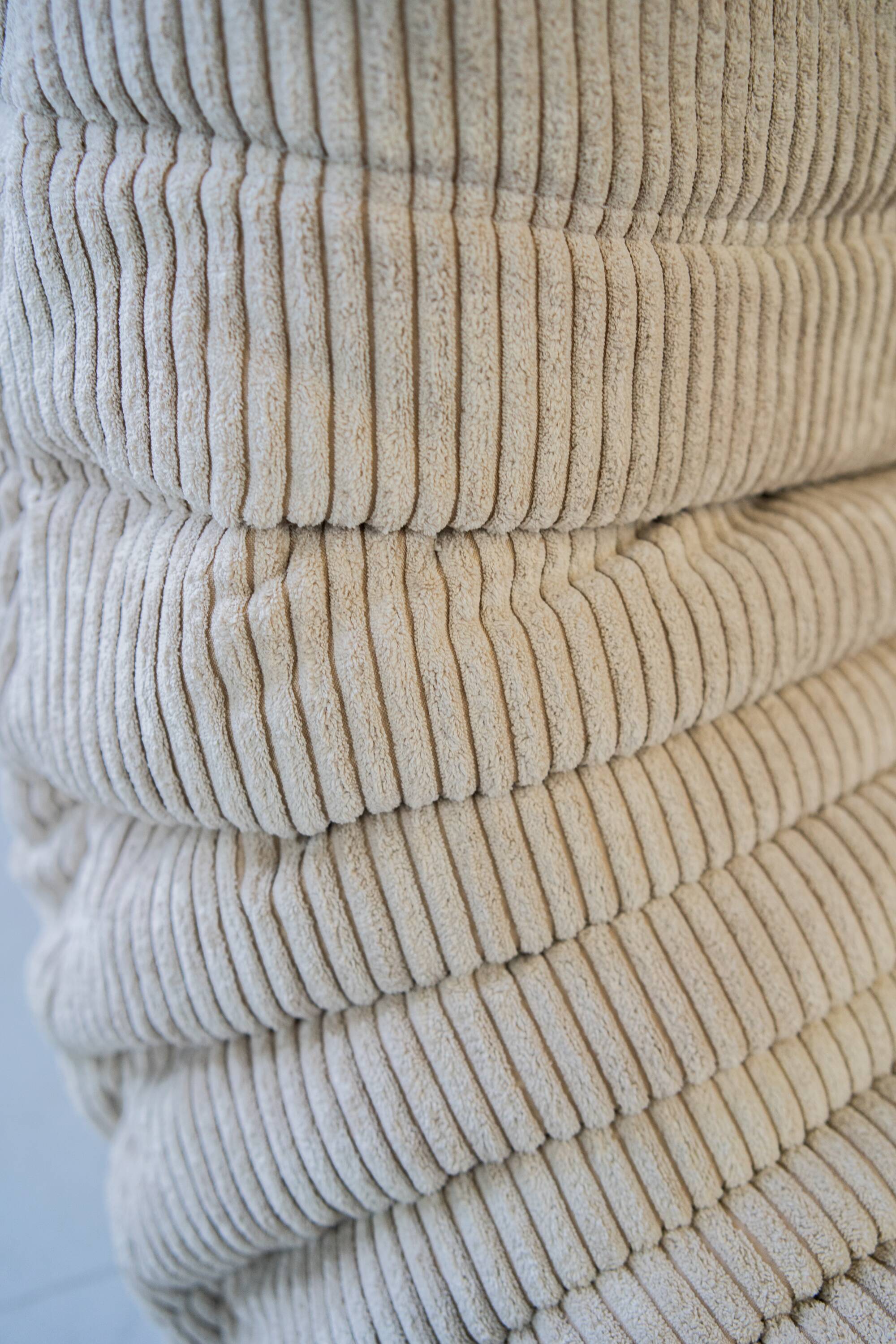 Togo 3-seater and armchair in white Corduroy