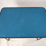 Table de camping vintage bleu