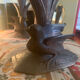 Carved wooden bird candlesticks - Black Forest