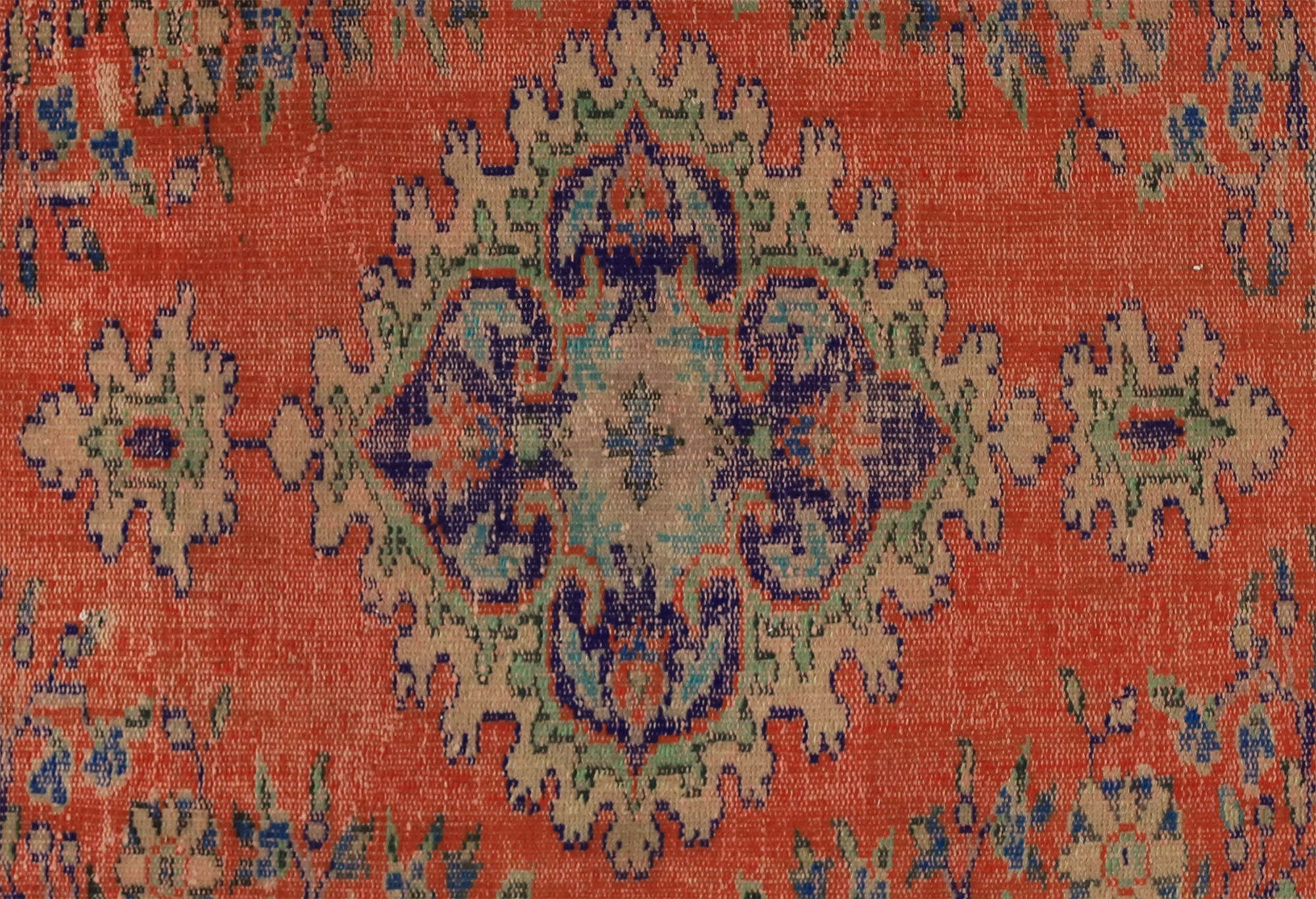 Anatolian handmade vintage rug 250 cm x 150 cm