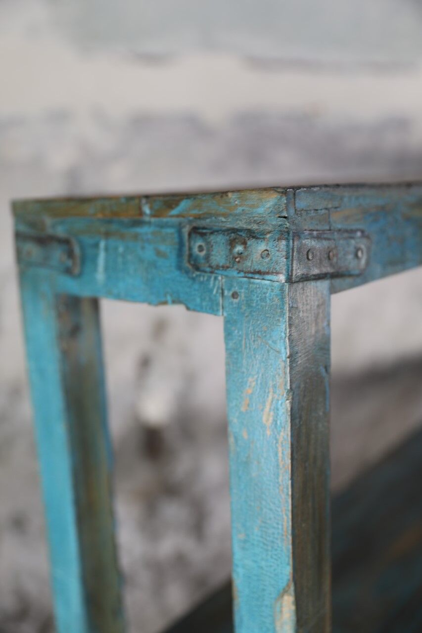 Shelf 4 shelves blue patina