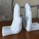 Pair of hands ceramic bookends 1970-80 Netherlands