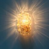 Mid Century Modern Amber Bubble Glass Wall Light By Helena Tynell For Limburg, Germany, 1960s