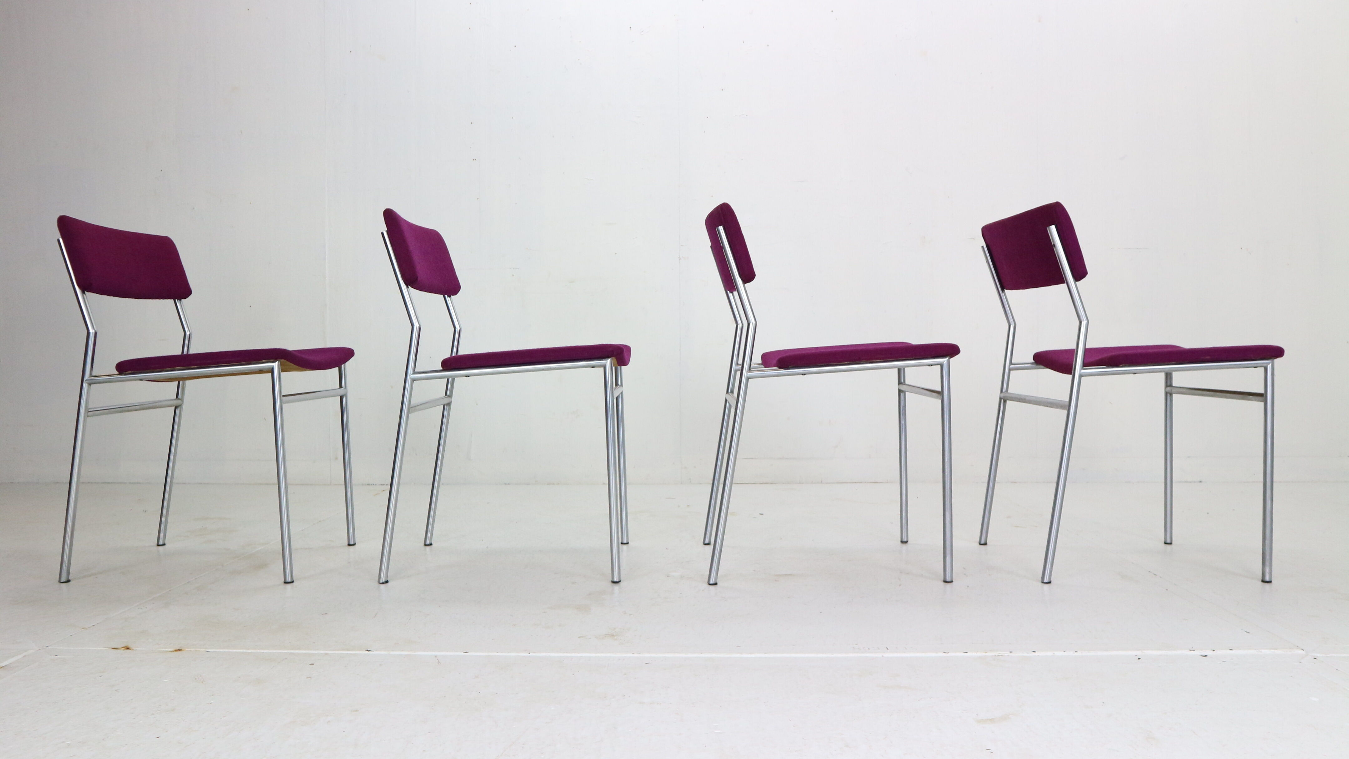 Set of 4 dinning room chairs Martin Visser "SE07"  for 't Spectrum Bergeijk, 1960