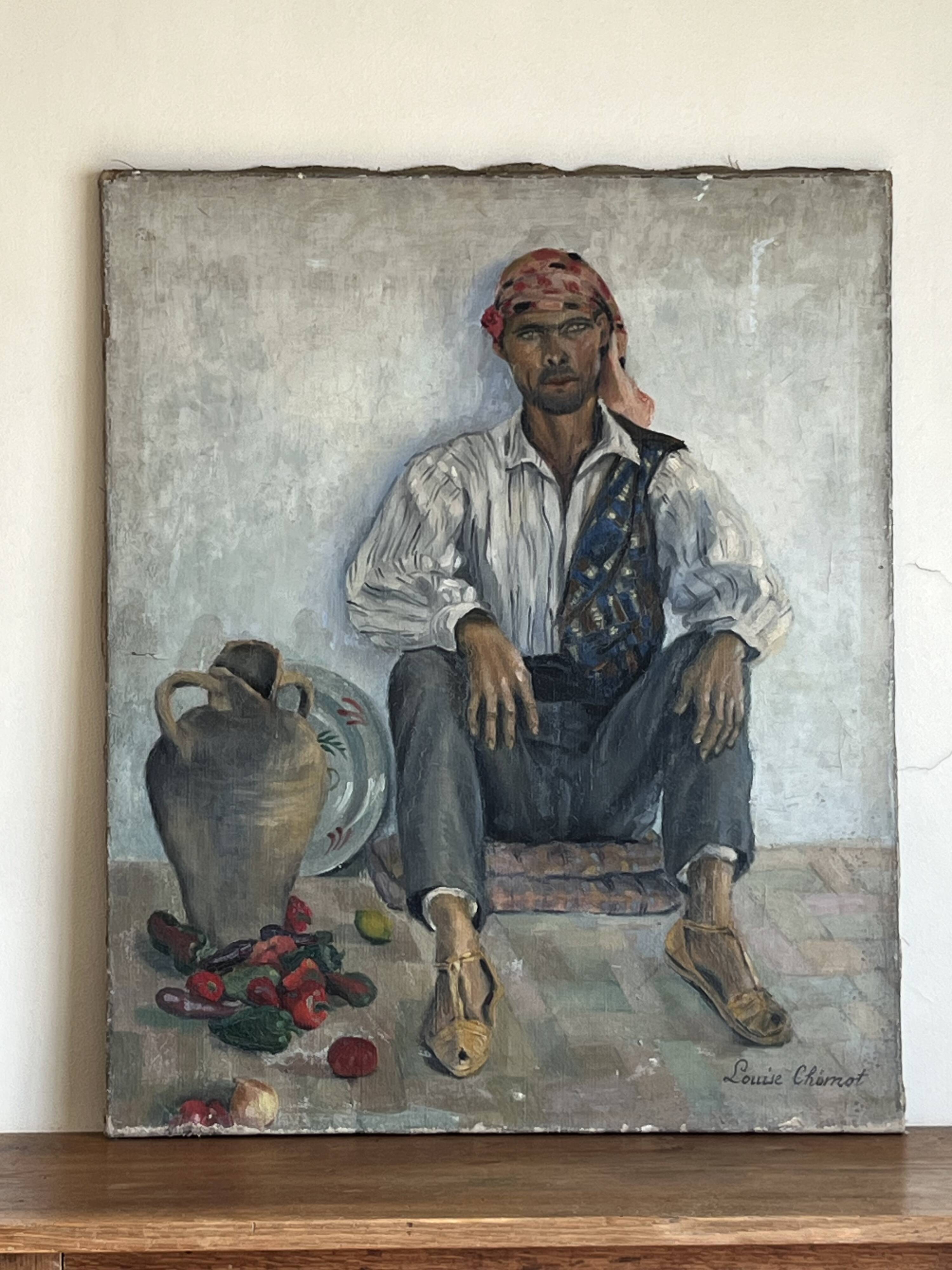 Portrait of the Street Vendor, Ibiza 1932 by Louise Chémot