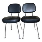 Vintage chairs in chrome and faux leather from the 60s-70s.