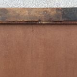 Rectangular mirror in old wood