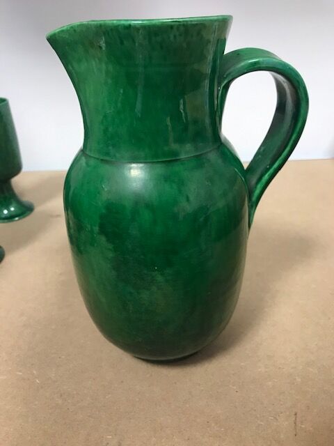 Glazed earthenware service by Foucard Jourdan Vallauris, 1960s