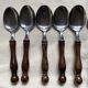 Set couverts 36 pièces manches en bois et inox , années 70