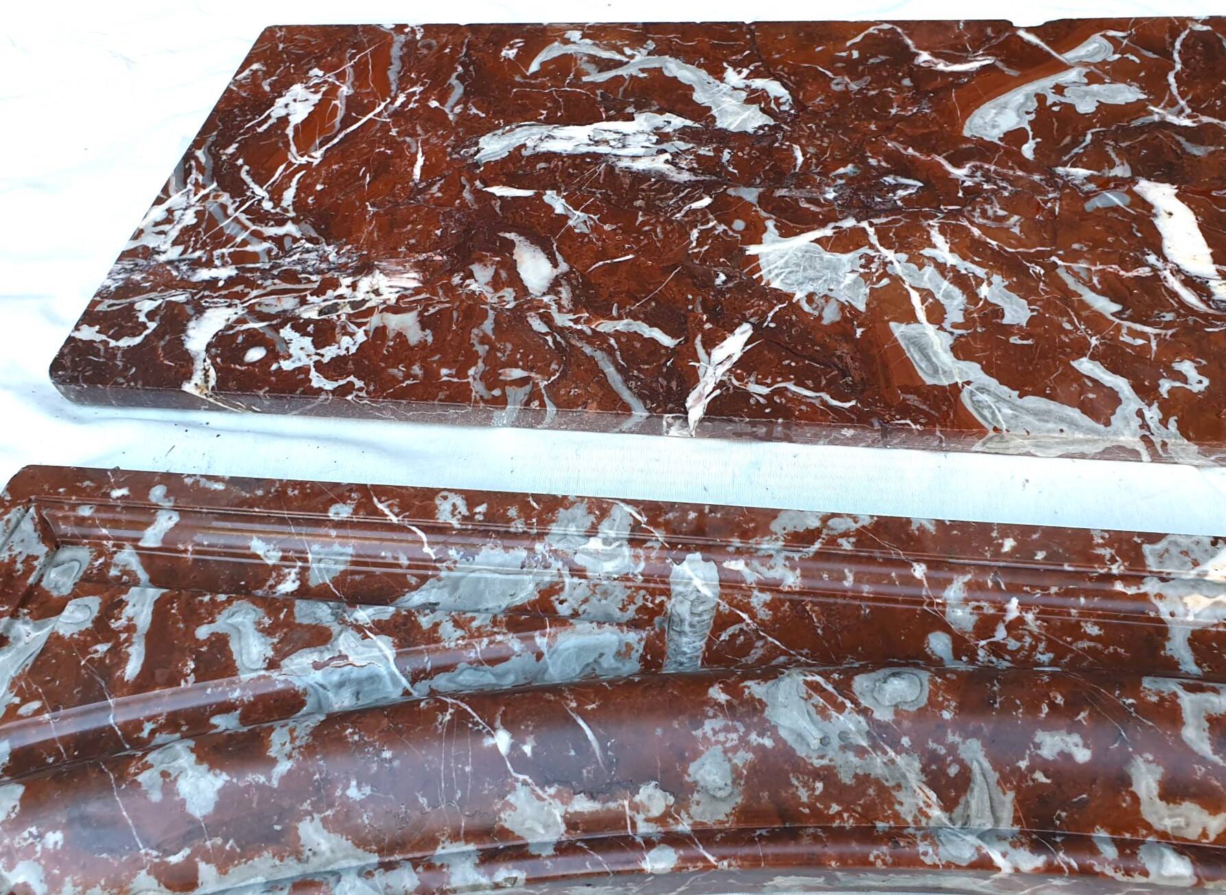 Louis XIV fireplace in Languedoc marble