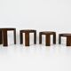 Nest tables model 780, created by Gianfranco Frattini for Cassina, year