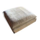 Pouf en cuir vachette pleine fleur