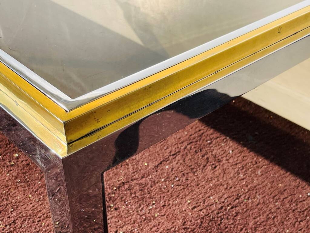 Rectangular coffee table. Flaminia Belgochrom W. Rizzo Vintage 70s