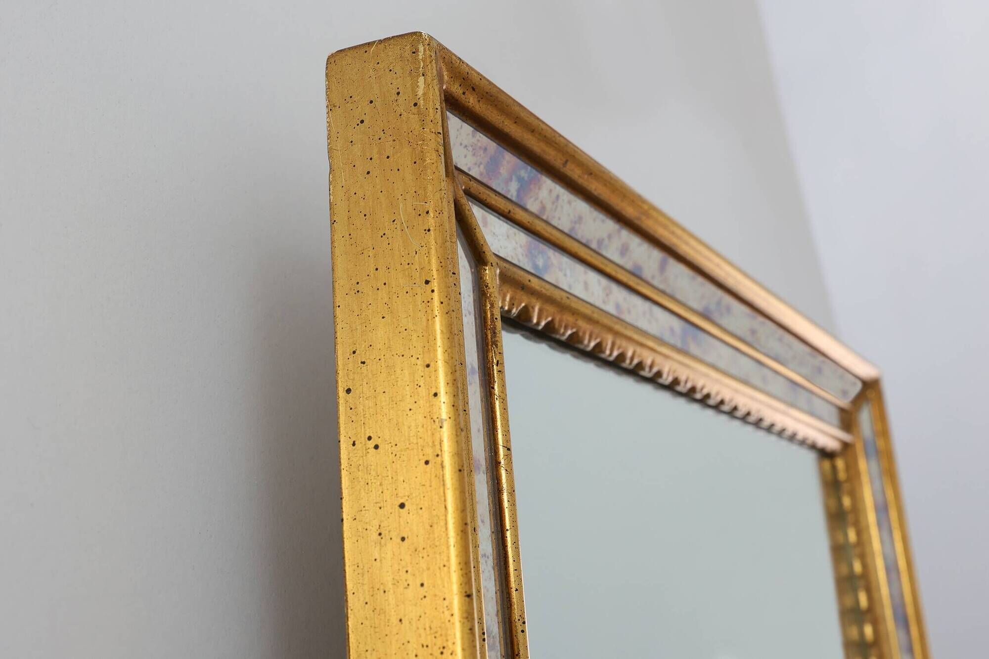 Mid‑Century Modern Gilt Mirror by Deknudt, Belgium, 1970s